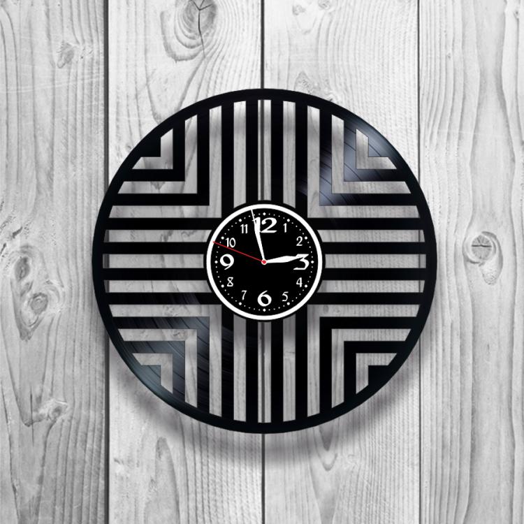 Годинник настінний Лофт-вінтаж 0105 з вінилової платівки