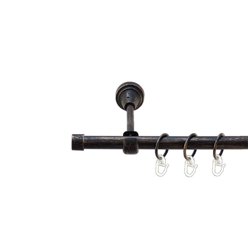 Карниз Orvit Заглушка однорядний гладкий 16 мм 160 см Чорний/Чорне золото (5467968) - фото 1