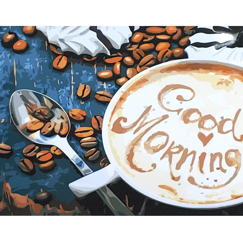 Картина по номерам Strateg Премиум Кофе. Good Morning 40х50 см (GS099)