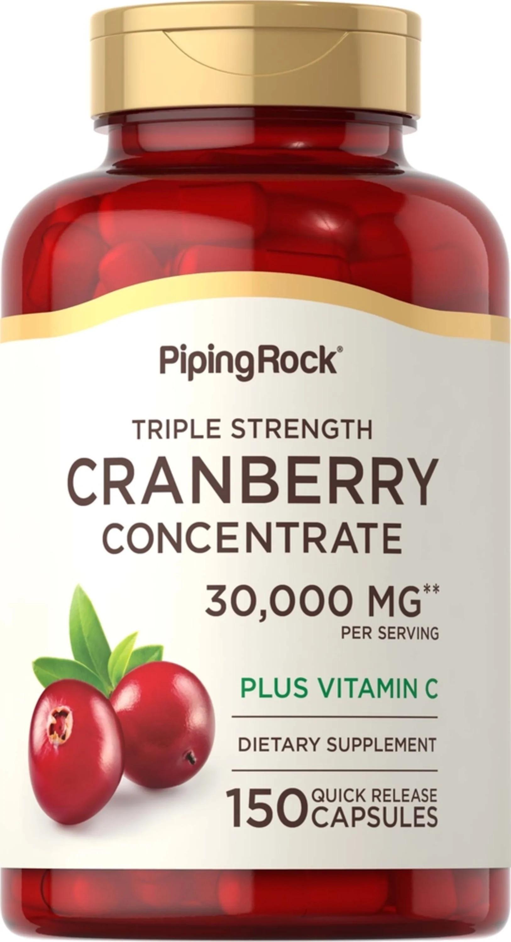 Журавлина та Вітамін C Piping Rock Ultra Triple Strength Cranberry Plus C 30000 mg 150 капсул