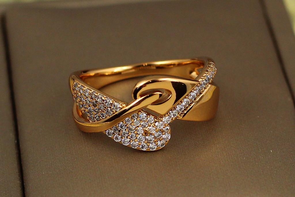 Кольцо Xuping Jewelry Симфония р. 18 Золотистый