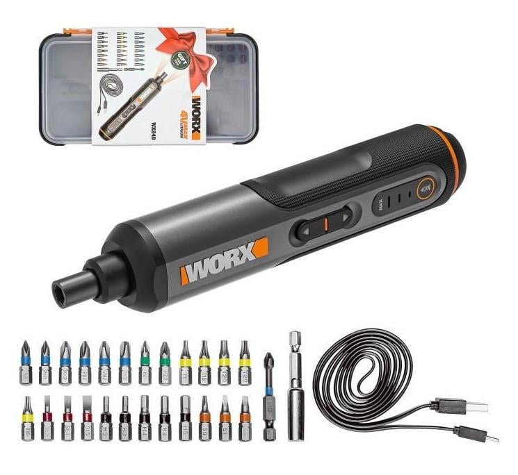 Отвертка аккумуляторная WORX WX240 Type-c комплект (2229335630)