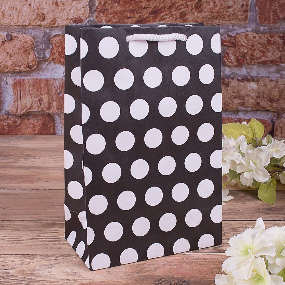 Пакет TMK Горошки 23х15х8 см Черный (1446-tmk-109)