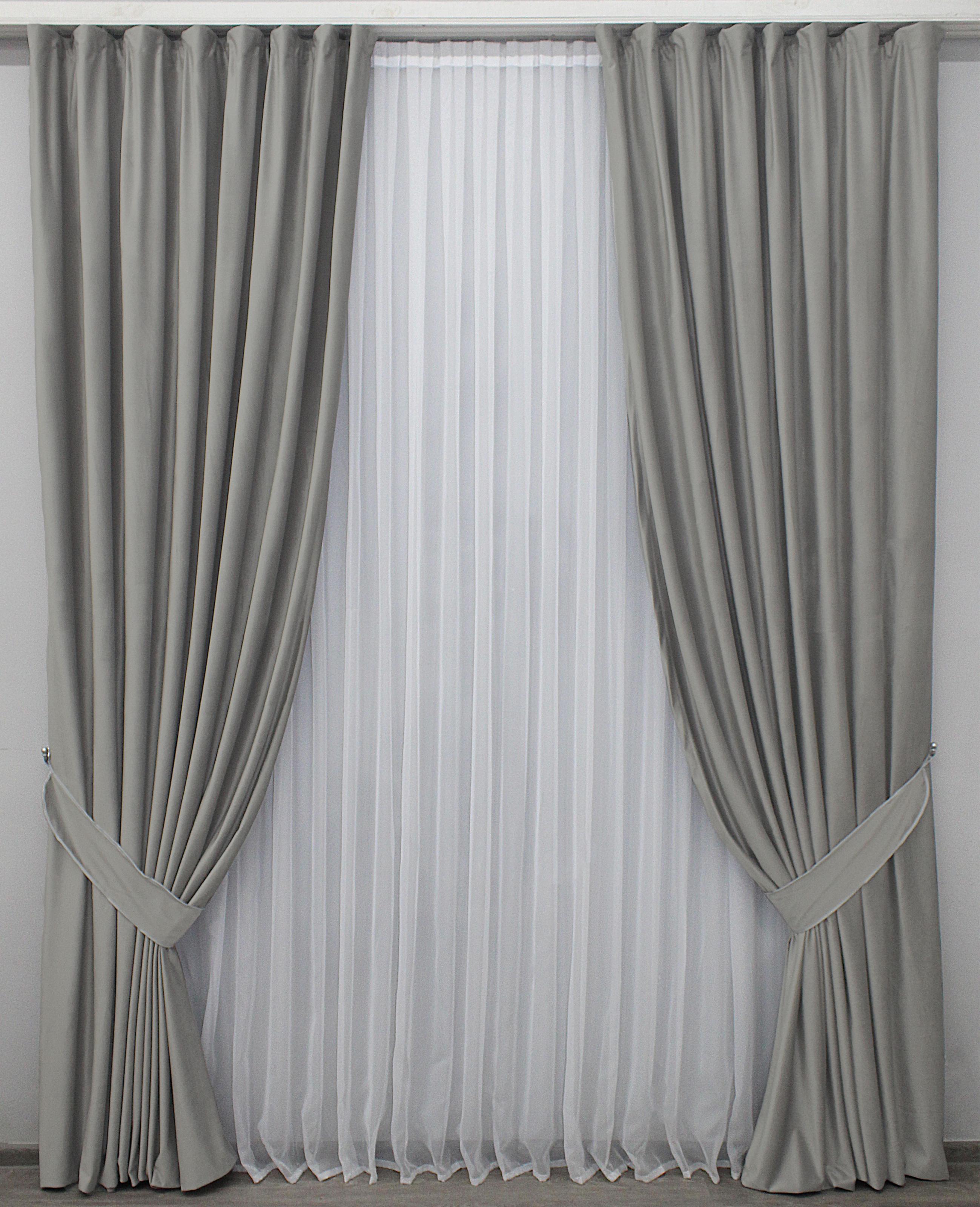 Комплект штор VR-Textil № 1151ш бархат 150х290 см 2 шт. Серый (32-0012) Комплект штор VR-Textil № 1151ш бархат 150х290 см 2 шт. Серый (32-0012)