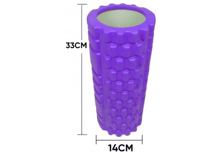 Массажный ролик EasyFit Grid Roller 33 см v.1.1 Фиолетовый (EF-2020-V) - фото 2