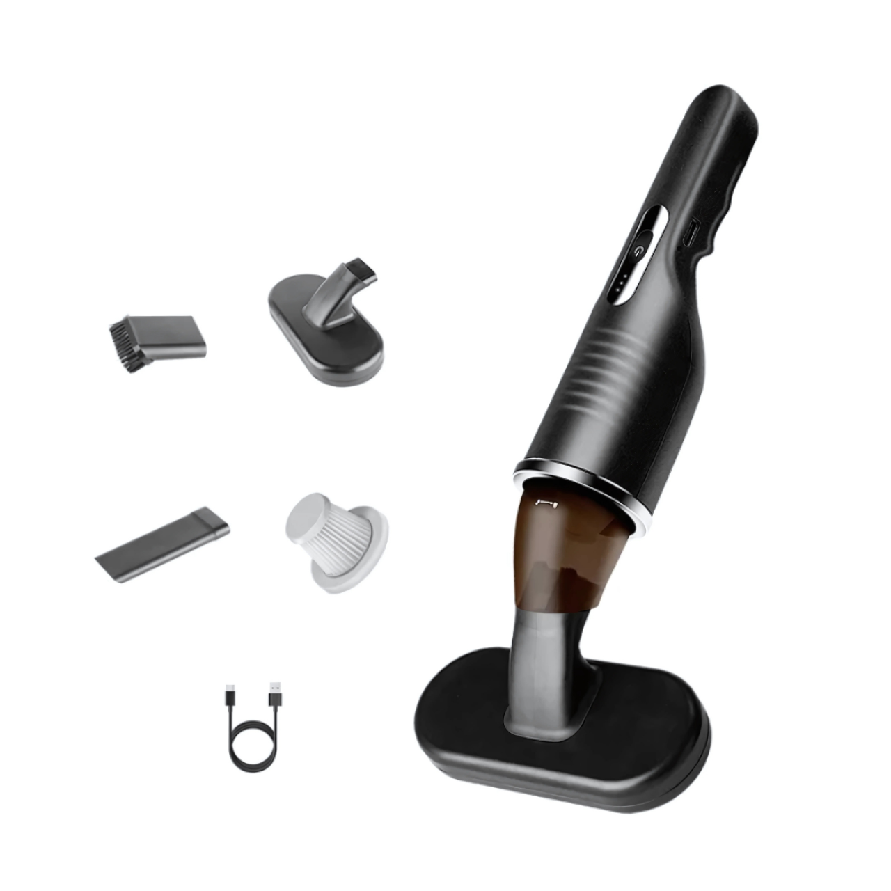 Пилосос для авто та дому бездротовий 3 насадки 2000 мА/год 120W 9000 ПА 45 ДБ Чорний (9847723052)