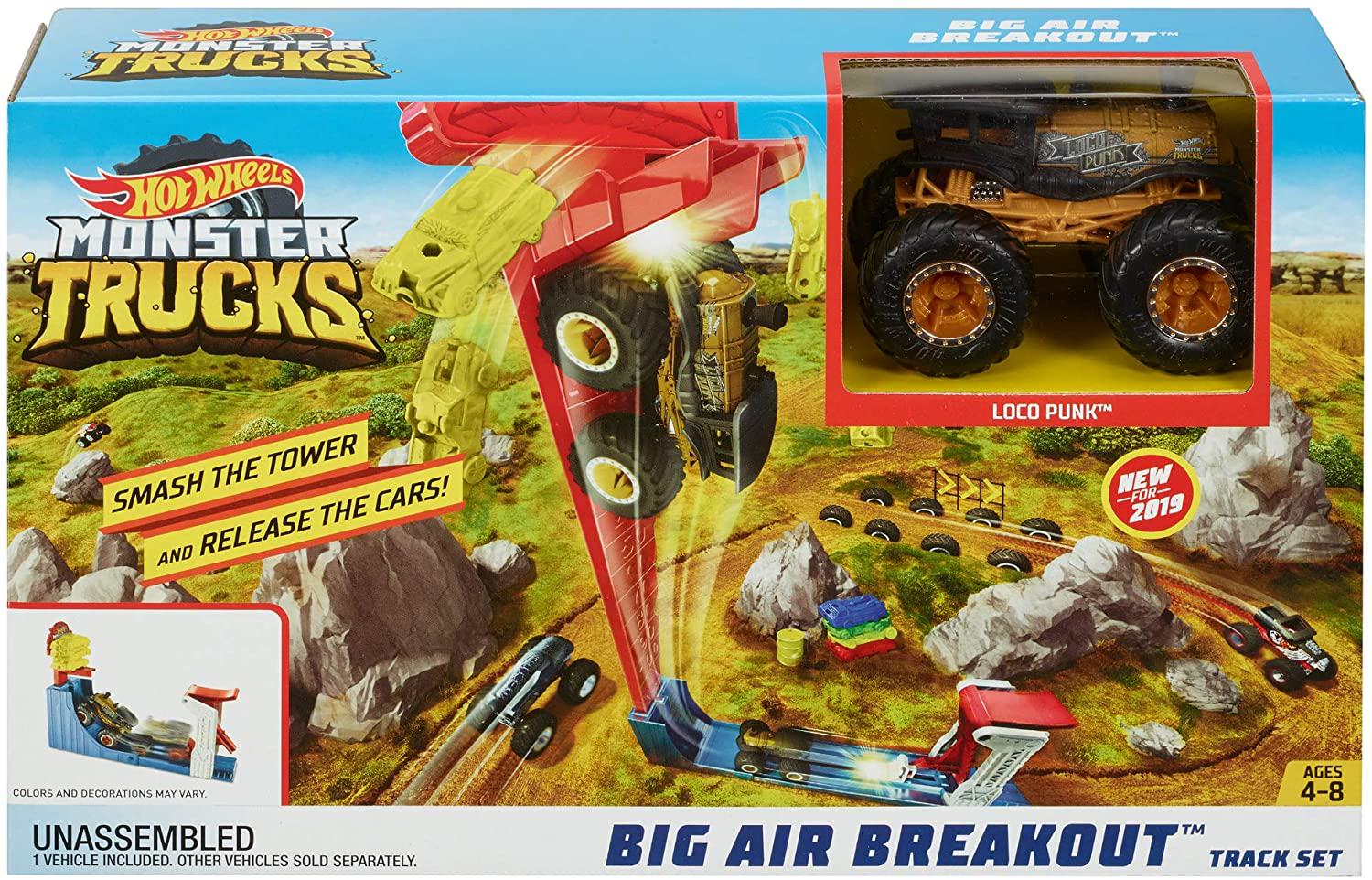 Трек Хот Вилс Соревнования по прыжкам в высоту Hot Wheels Monster Trucks Big AIR Breakout