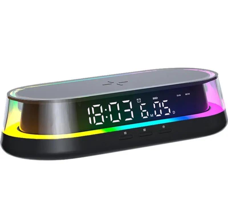 Часы настольные Gelius Time Bridge 2 GP-SDC02 с беспроводной зарядкой (95661)