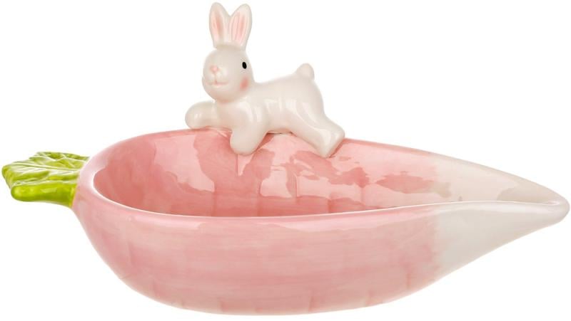 Пиала сервировочная керамическая зайка на моркови 350 мл