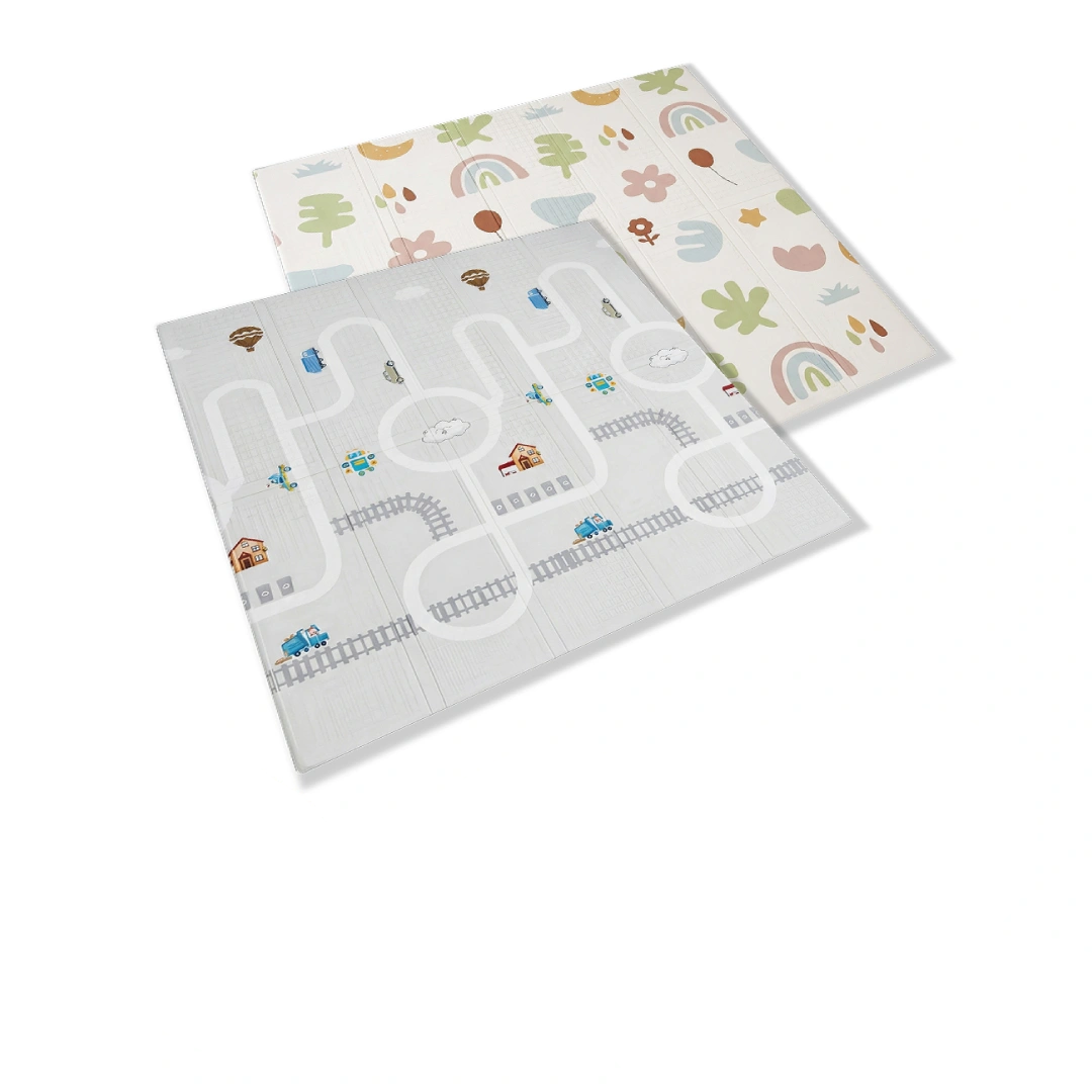 Ковер игровой детский LEOBRO двухсторонний с антискользящей поверхностью из полиуретановой пены 150x180 x1 см (LB-1017)