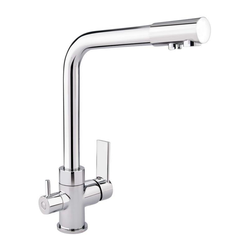 Кран на кухню Q-tap с подключением к осмос-фильтру хромированный Серебристый (QTFORMCRM007F2)