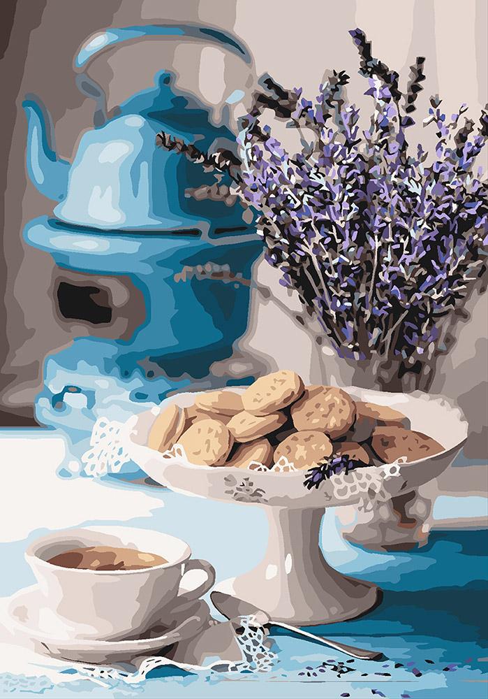 Картина за номерами Ідейка "Лавандове чаювання" 35х50 см (KH5558)