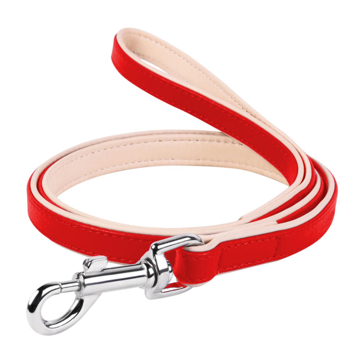 Поводок Collar brilliance двойной 13 мм 122 см Красный