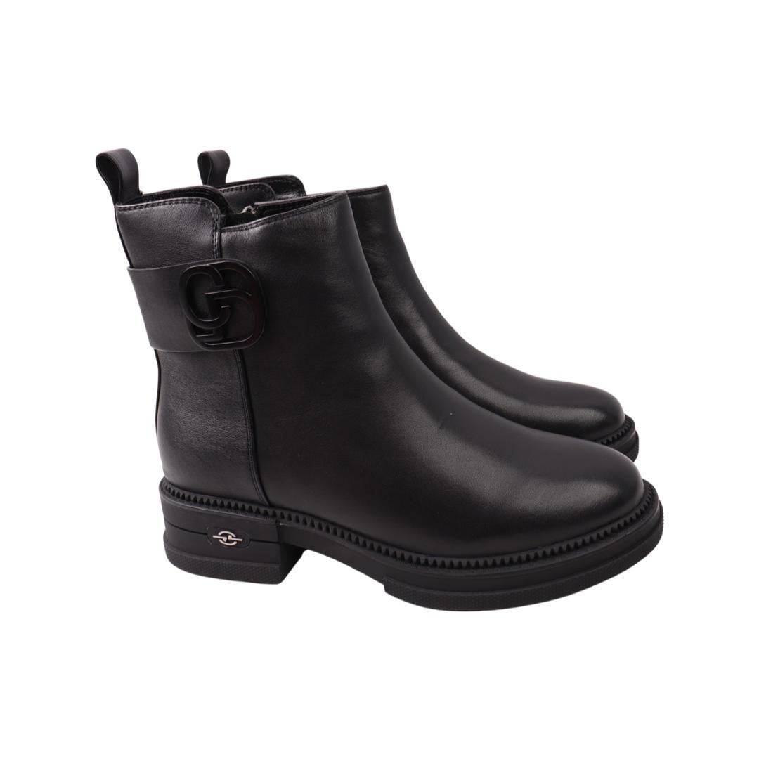 Ботинки женские Molka из кожи р. 40 Черный (174-22ZHC)