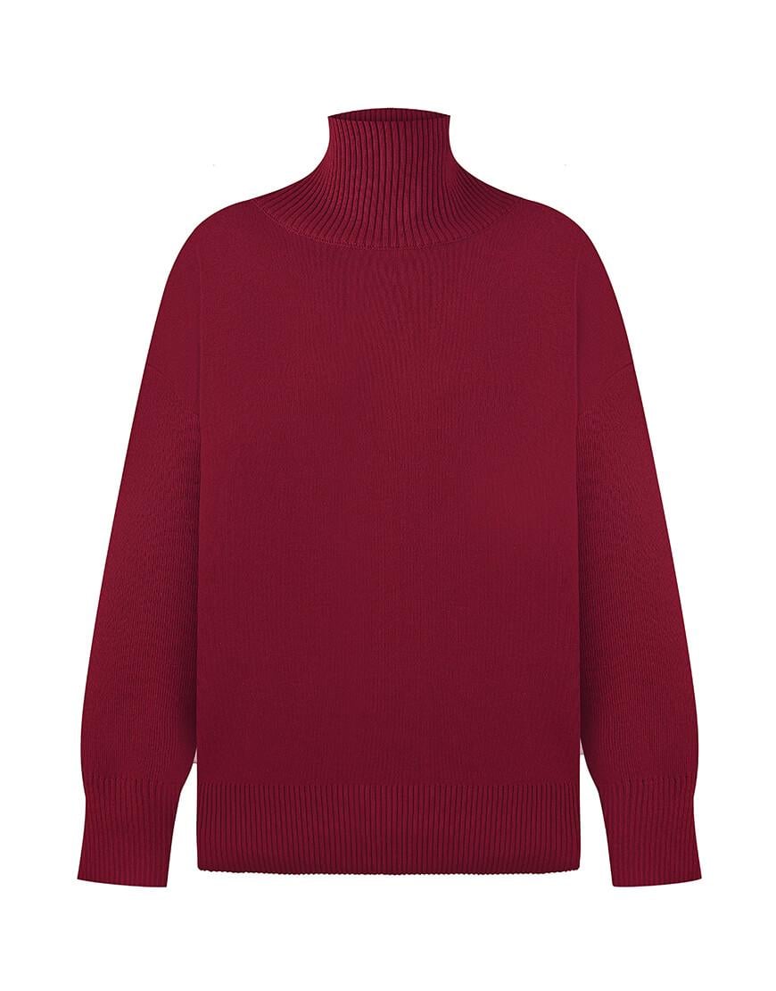 Светр Loro жіночий J.D.WOOL бургунді XS-S