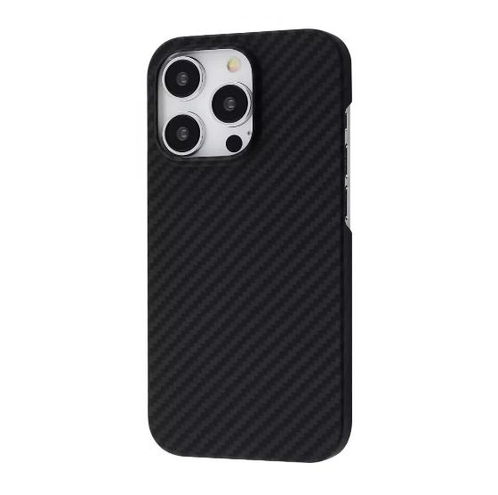 Чехол-накладка для телефона WAVE Premium Carbon Slim with Magnetic Ring iPhone 14 Pro black (382440001)
