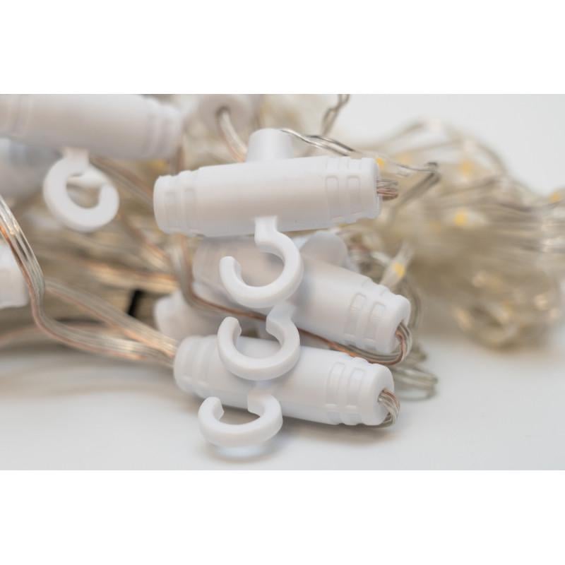 Гірлянда завіса з гачками 2x1 м 400LED теплий білий мережа (720810) - фото 3 Гірлянда завіса з гачками 2x1 м 400LED теплий білий мережа (720810) - фото 3