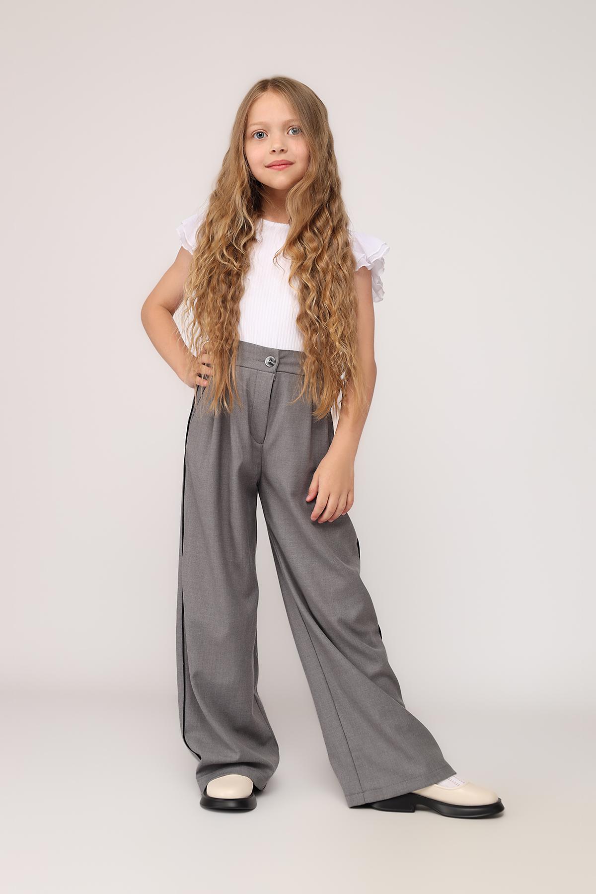 Брюки для девочки ЦБ-00276970 116 см Серый (SKT001066656) Брюки для девочки ЦБ-00276970 116 см Серый (SKT001066656)