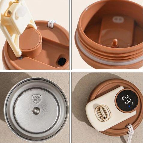 Термокухоль з інтелектуальним дисплеєм температури нержавіюча сталь 420 мл Білий (2466186722) - фото 6