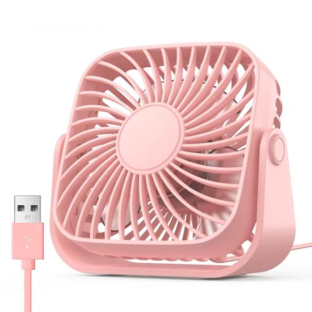 Вентилятор Topk K52 USB 8,5 см 3 скорости USB 5V 1 м 5W 360° Pink (ME0021996)