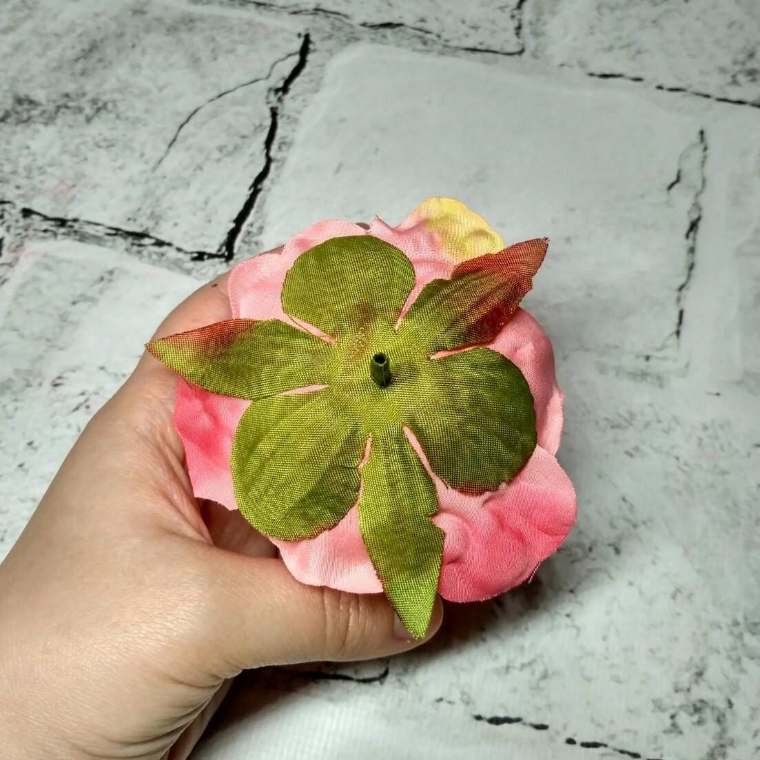 Искусственная головка Роза пионовидная диаметр 8 см Розовый (8502-0073) - фото 2