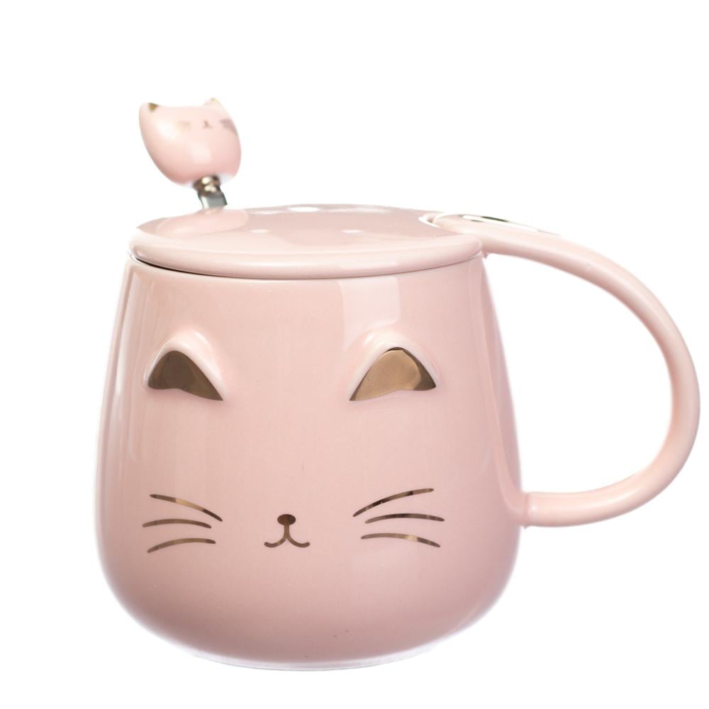 Керамическая чашка Elisey Cat 300 мл Розовый (8805-022)