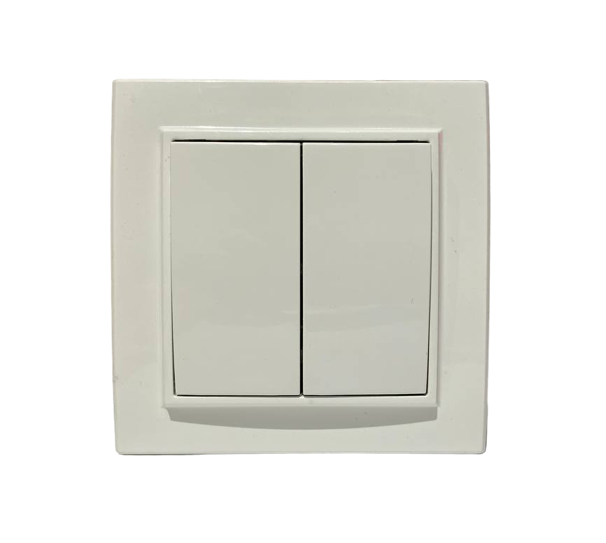 Вимикач двоклавішний Lumano COMFORT внутрішній 10А Білий (000018895)