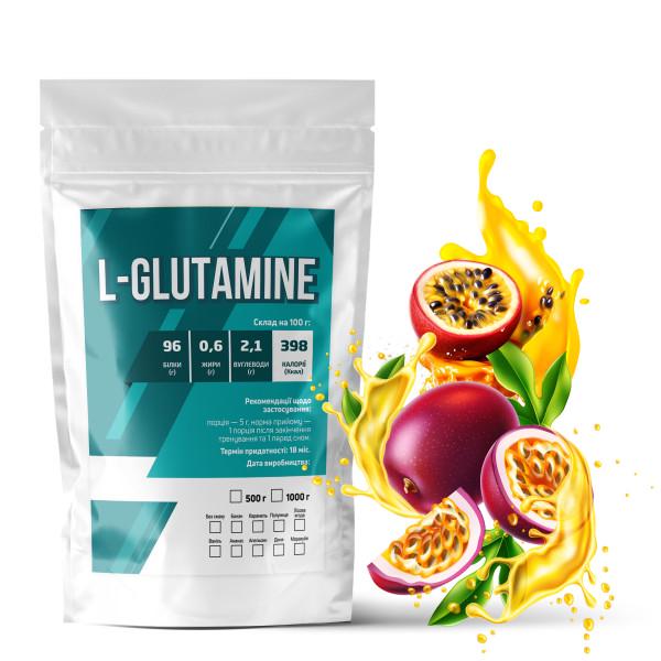 Аминокислота L-Glutamine Маракуйя для мышечной ткани на 100 порций 500 г (21-125-glu-m500)