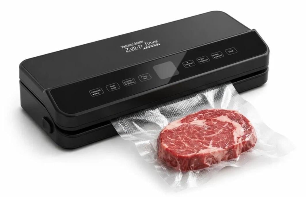 Вакуумный упаковщик для сухих и влажных продуктов Zepline ZP-00373 с пакетами 200 Вт Черный (3101956206)