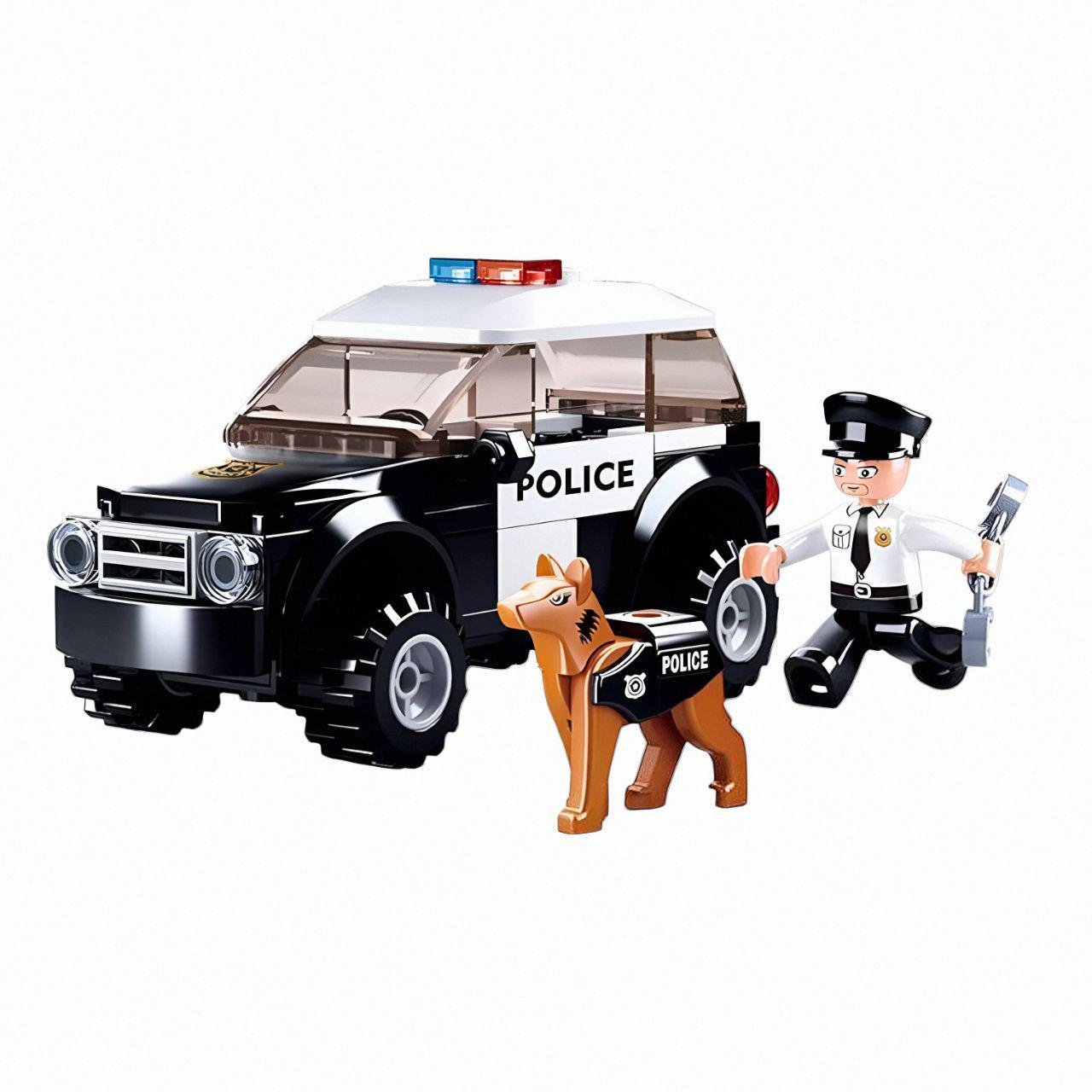 Конструктор Sluban M38-B0639 Полиция с машинкой полицейским и собакой 78 деталей