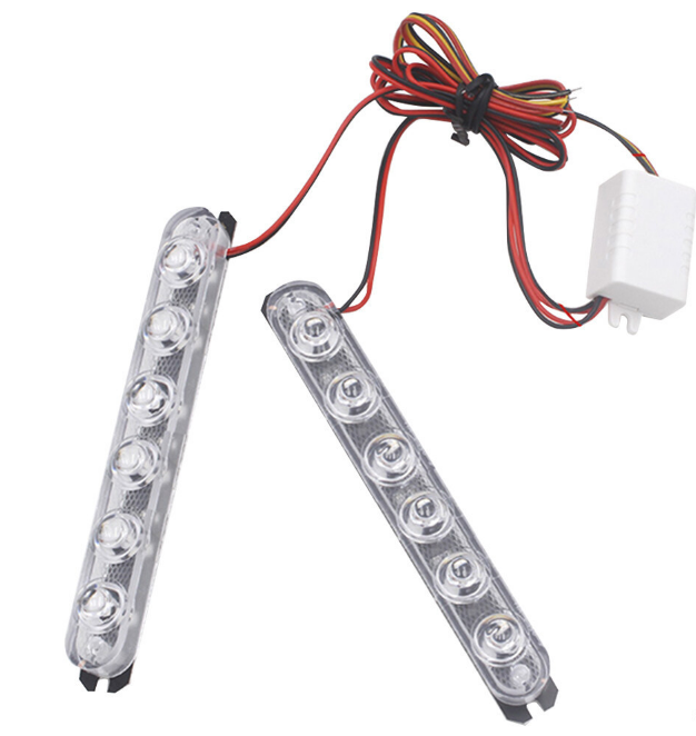 Фары автомобильные LED стробоскопы 12V 2х6 LED белый свет (2859972376)
