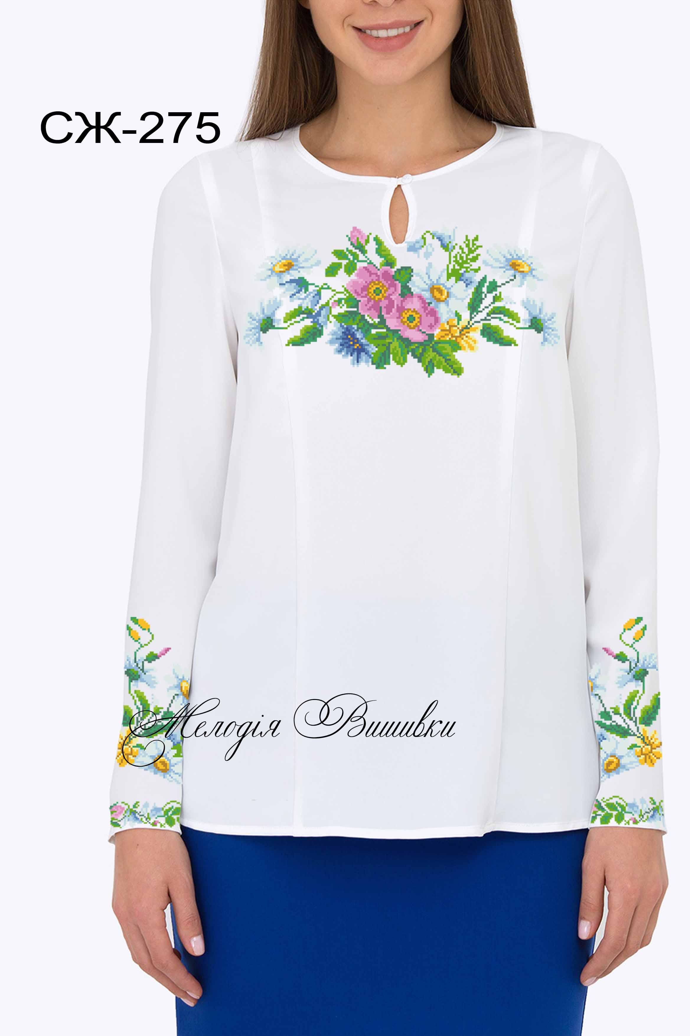 Заготовка для вишивки нитками або бісером сорочка СЖ-275 домоткане полотно - фото 2