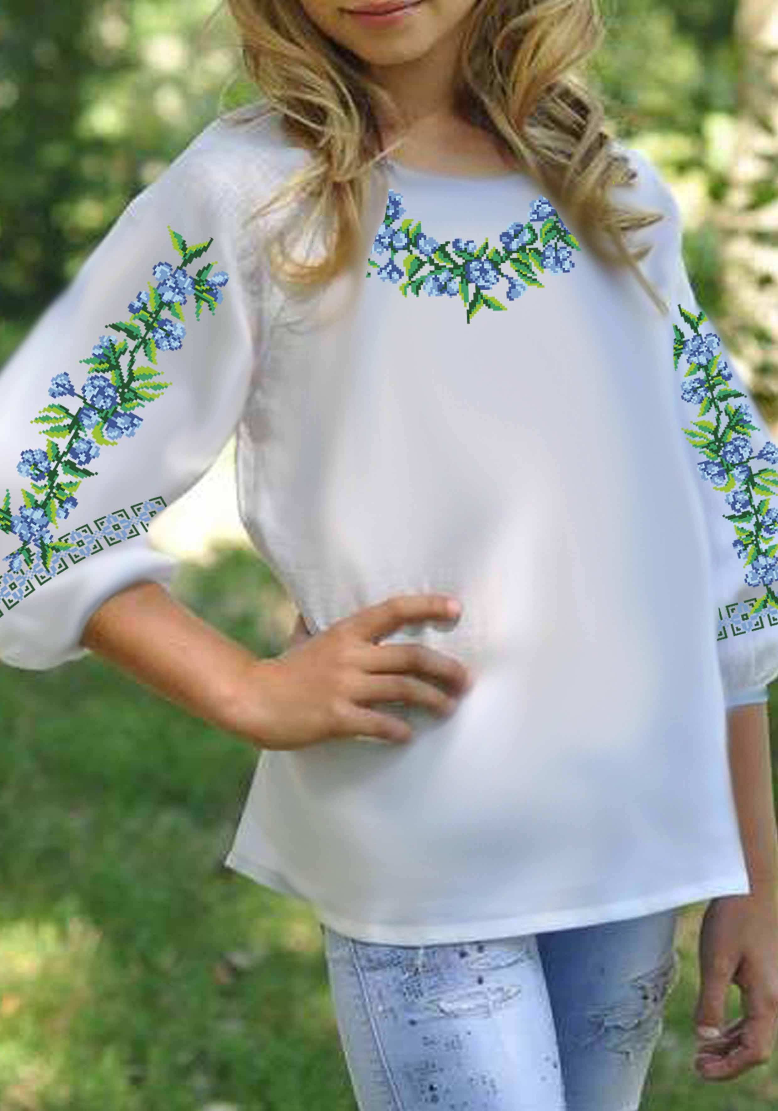 Заготовка для вышивки нитками/бисером для девочки домотканое полотно (СДД-52)