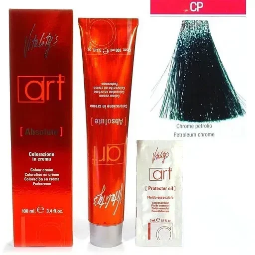 Крем-краска для волос с масляным коктейлем Vitality’s Art Absolute Hair Color Cream СР Корректор нефтяной хром 100 мл