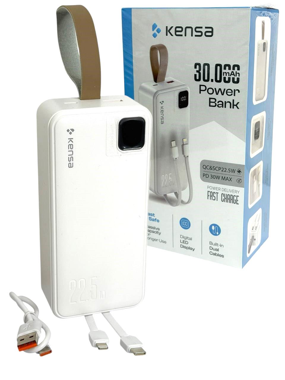 Повербанк KENSA KP-90 30000 mAh дисплей/кабели/быстрая зарядка QC&SCP 22,5W PD 30W MAX (1746009769)