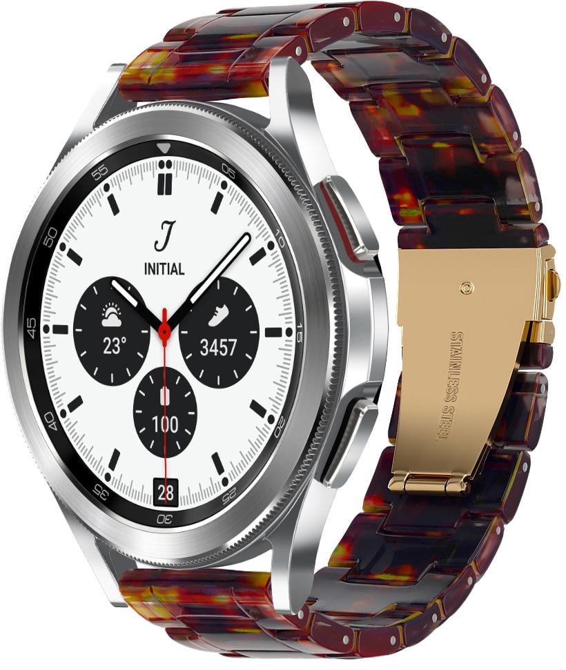 Ремешок из Cмолы Resin для Galaxy Watch 4 Classic 42 мм Orange Black (28803-47)