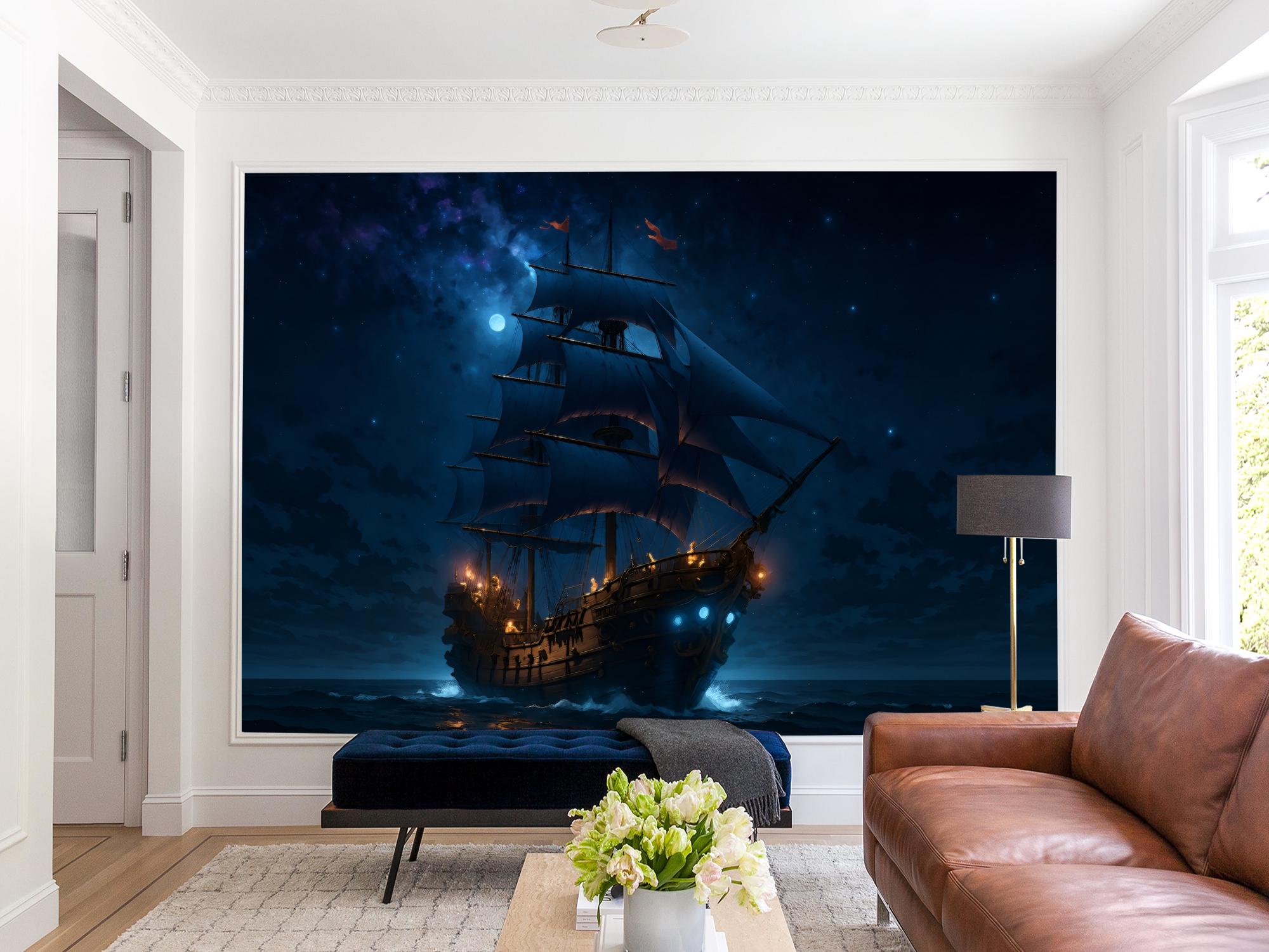 Фотообои флизелиновые Upstream Корабль в лунную ночь 180х120 см (SPF-162/2) - фото 5 Фотообои флизелиновые Upstream Корабль в лунную ночь 180х120 см (SPF-162/2) - фото 5