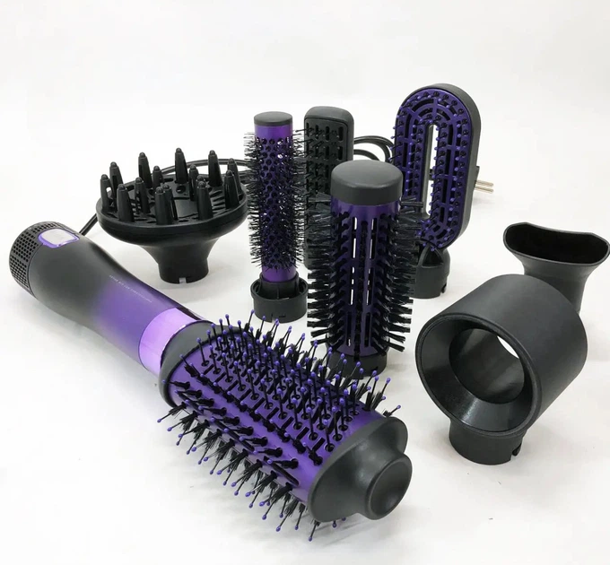 Фен-щітка VGR V-488 8в1 1100 Вт з захистом від перегріву Фіолетовий (GR-05521)