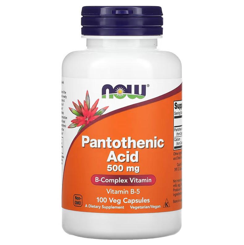 Натуральная добавка Now Foods Pantothenic Acid 500 мг 100 капсул