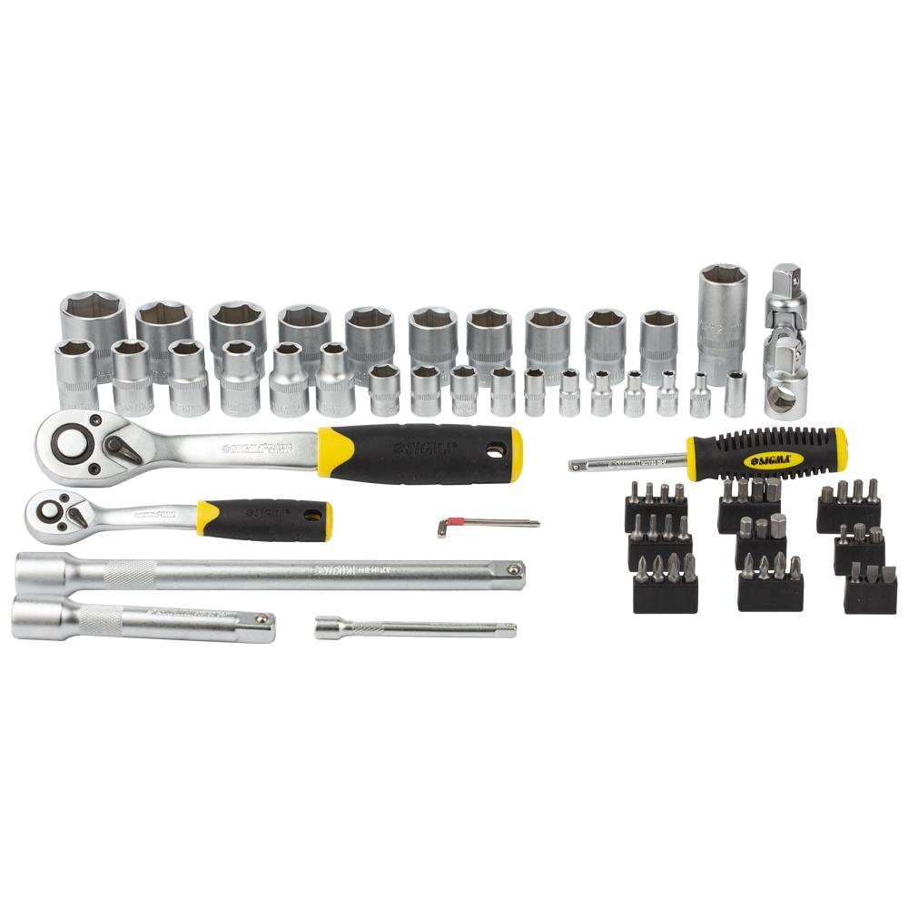 Набір насадок торцевих і біт Sigma CrV mid 1/4" & 1/2" 72 шт. (6003741) - фото 5 Набір насадок торцевих і біт Sigma CrV mid 1/4" & 1/2" 72 шт. (6003741) - фото 5