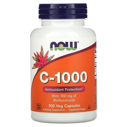 Витамин С NOW Vitamin C-1000 with Bioflavonoids 100 Veg Capsules (NOW-00690)