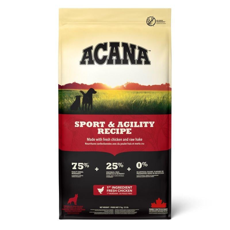 Корм сухой Acana Sport & Agility для активных и спортивных собак всех пород курица и рыба 17 кг (3236773999)