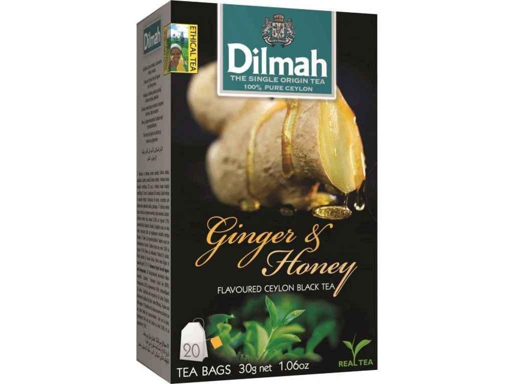 Чай пакетированный черный фруктовый и травяной Dilmah Имбирь и Мед 20 пакетиков 1,5 г (952794)