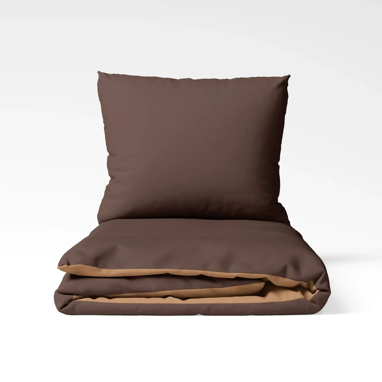 Комплект постельного белья Nature`s Nest двухспальный ранфорс 215х220 см/наволочки 2 шт. 50х70 см Коричневый - фото 1