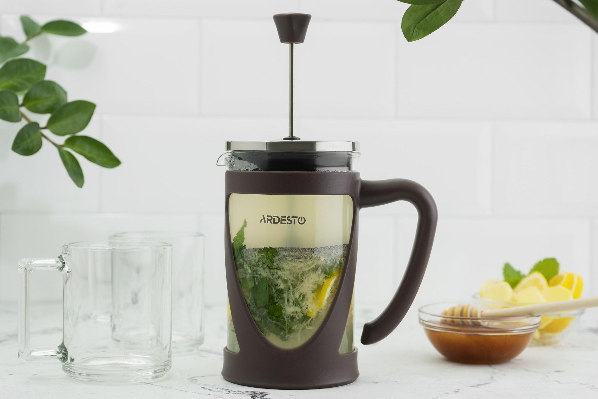 Френч-пресс Ardesto Gemini 600 мл Коричневый - фото 3