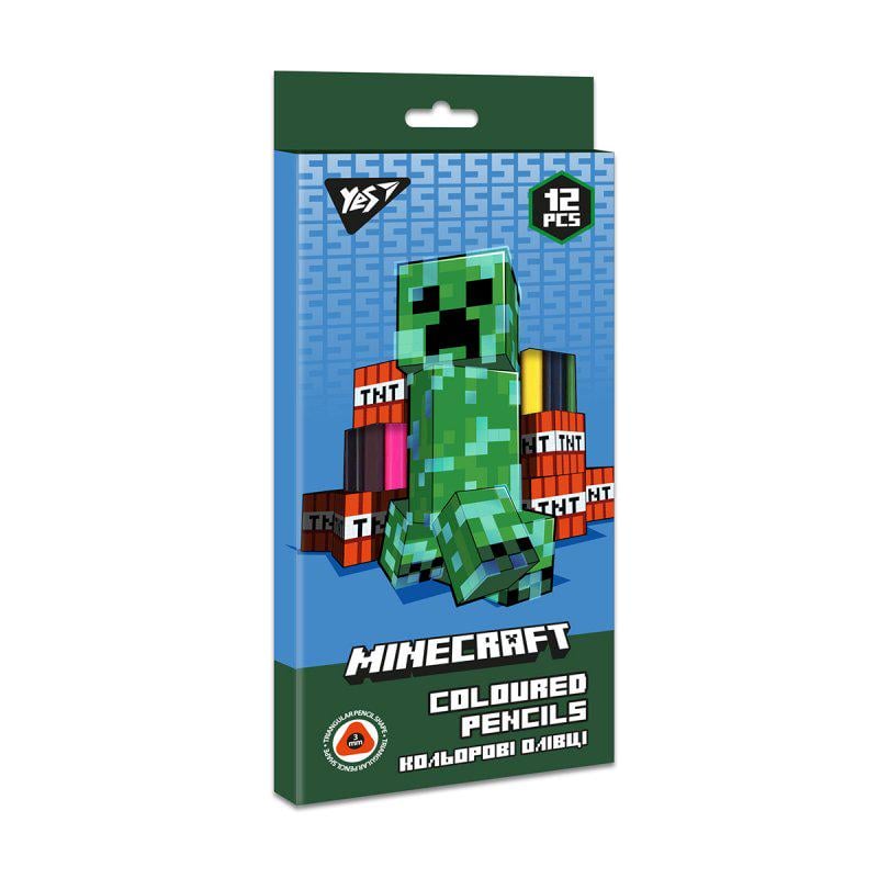 Набор цветных карандашей YES Minecraft 12 цветов (290701) Набор цветных карандашей YES Minecraft 12 цветов (290701)