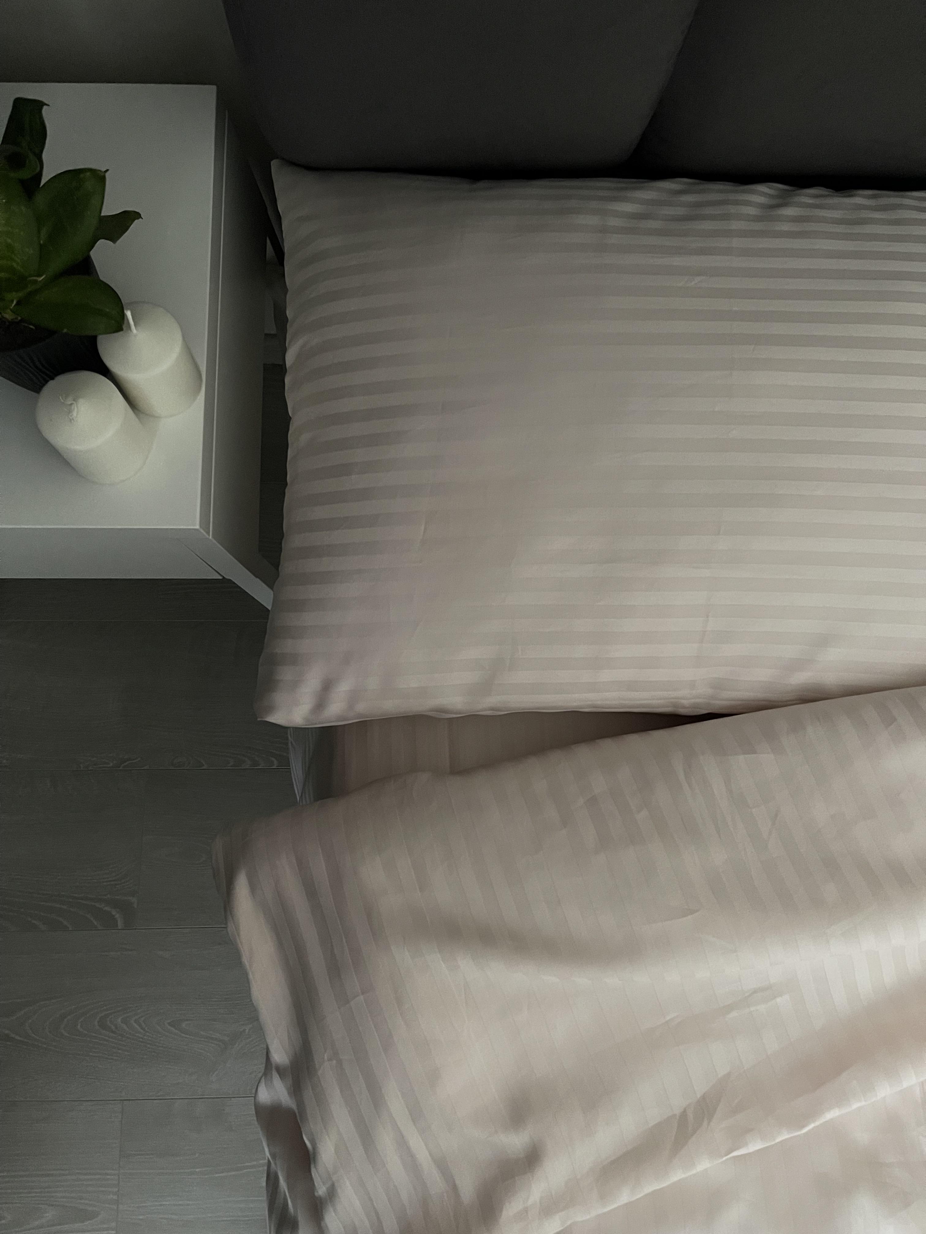 Комплект постельного белья LILA Textil Home с премиум страйп-сатина двуспальный Пудровый (11377838) - фото 2