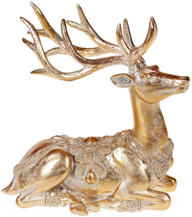 Статуэтка декоративная Золотой Олень 19см (BD-837-124)