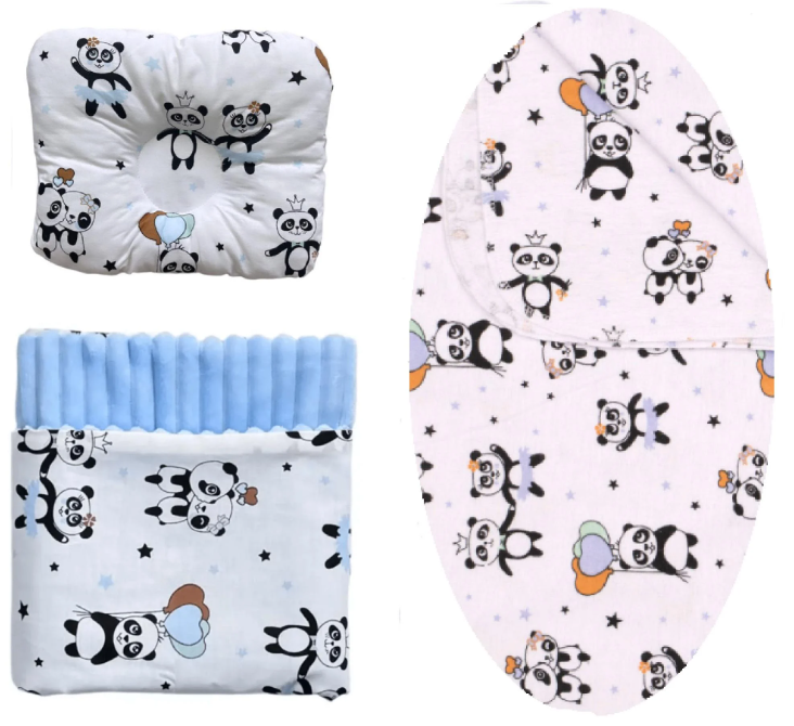 Набор в коляску RoyalBaby №37 Панды 3в1 Голубой (143822)