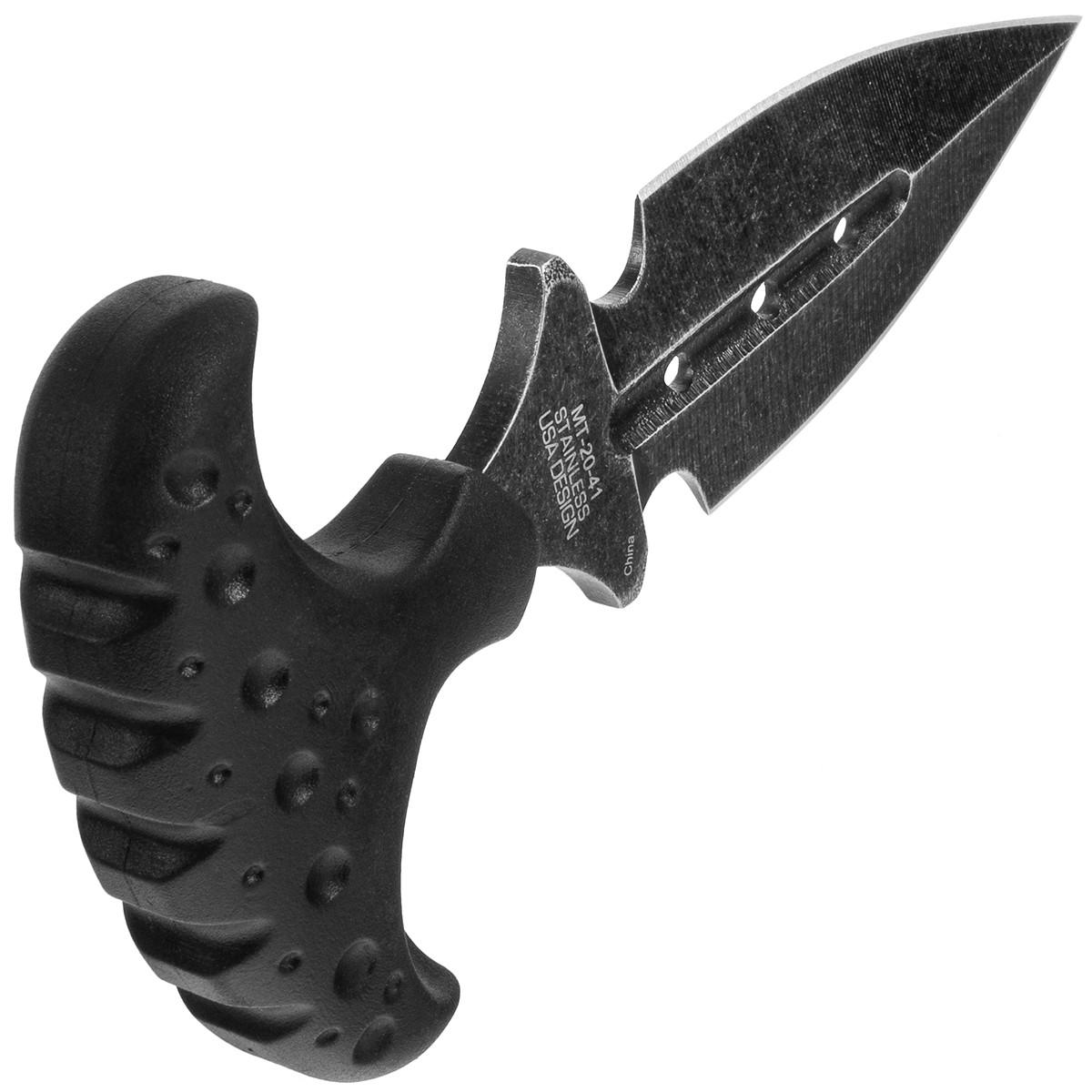 Нож метательный Master Cutlery Push Dagger Stonewashed 5,47" Black (MT-20-41BK) - фото 4